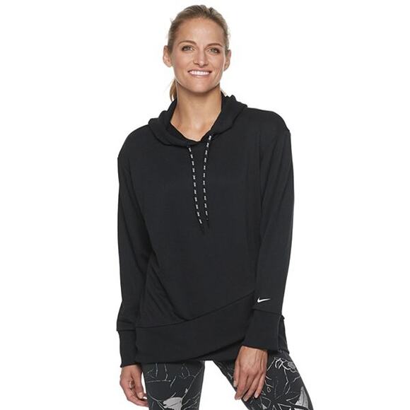 Nike Dri-FIT Get Fit Training Pullover Hoodie Long Sleeve Black Size Medium - Picture 1 of 10